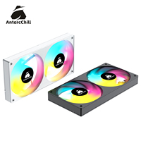 Kipas Casing AntarcChill 240mm Performa Tinggi Aliran Udara Besar Kebisingan Rendah PWM Kecepatan Tinggi Unit Ganda Siap OEM
