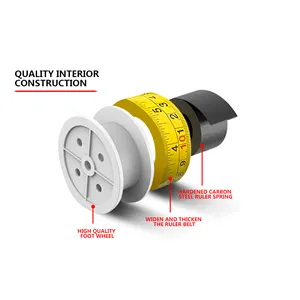 Tape Measure 25 Ft Easy To Read Decimal Retractable Dual Side Ruler With Metric And Inches Engineers And Electricians