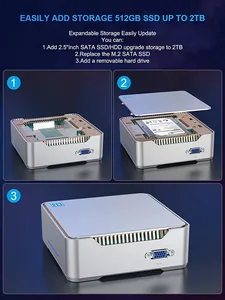 Mini PC 2023 GK3 Plus, 12e génération Alder Lake - N95 N5100; <span class=keywords><strong>N5105</strong></span>; N5095, mini PC de jeu, Win11 Pro, 4K, double WiFi, mini ordinateur professionnel - Product Image 2