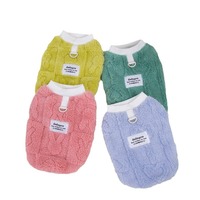 Sweat à capuche classique en polaire pour petits chiens et chats, couleur unie, automne-hiver