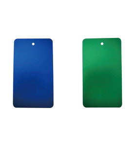 Etiquettes à bagages personnalisées en aluminium anodisé blanc gravé au laser <span class=keywords><strong>de</strong></span> haute qualité, impression typographique, artisanat en métal, style souvenir - Product Image 2