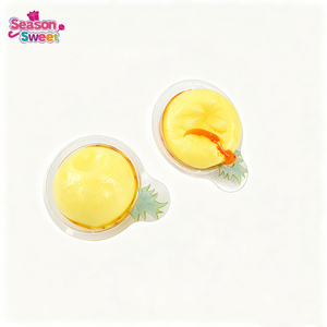 Permen Lunak Bentuk Nanas Rasa Buah dengan Isian Selai, Dapat Disesuaikan untuk Produsen dalam Kemasan Botol
