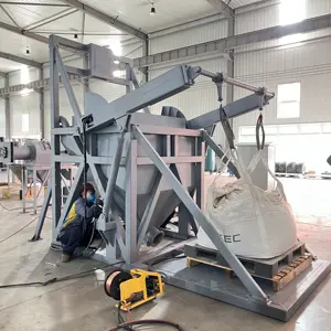 automatic lifting jumbo bag breaking and delivery system cement silo with screw conveyor
