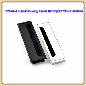 Plaque de couverture carrée en alliage de zinc épaissie pour trou de câble, moderne, pour chambre, maison, bureau, étanche, durable, passe-câble de gestion des câbles - Product Image 2