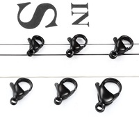 Fermoirs mousquetons en acier inoxydable, anneaux ouverts, apprêts de bijouterie, accessoires de connexion pour colliers et bracelets DIY, fabriqués en Chine