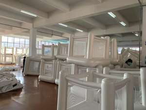 Mini Casa de rebote de PVC blanco todo en uno, puente inflable silencioso portátil para interiores, Castillo gorila para niños - Product Image 2