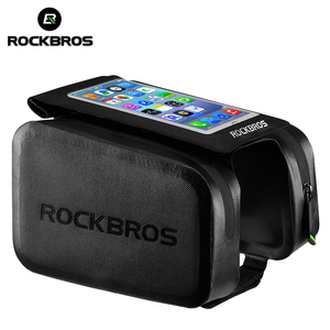 ROCKBROS Handy-Tasche Großhandel Fahrrad-Oberrohrtasche Wasserdichte Fahrradtasche Wasserdichte Fahrradtasche mit Handyhalterung - Product Image 1