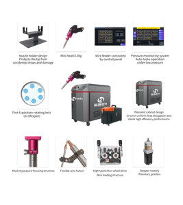Italia |   Soldadora Láser de Fibra Portátil de 1500W para Soldadura de Perfiles de Aluminio, Acero Inoxidable, Puertas y Ventanas - Product Image 5