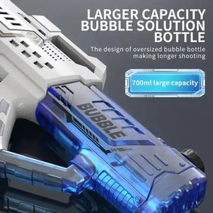 Оптовая продажа, автоматический пистолет-пузырьковый пулемет с цветными огнями, прозрачный резервуар для воды для детей - Product Image 6