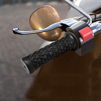 MEOSROCK Poignées de guidon de moto avec verrouillage Poignées de guidon en caoutchouc souple et antidérapant Housses de poignée de moto