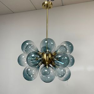 <span class=keywords><strong>Lampadario</strong></span> a Sospensione Nordico con Sfera di Vetro, Design Artistico per Camera da Letto, Moderno <span class=keywords><strong>Lampadario</strong></span> a <span class=keywords><strong>Palloncino</strong></span> in Vetro Blu per Camera da Letto e Soggiorno - Product Image 2