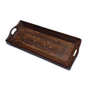 Handmade Elegant Deluxe Wooden Serving <b>Tray</b> with Handle Polished Mango Wood Custom <b>Tea</b> & Coffee Decorative <b>Trays</b> Eco-Friendly - Product Image 6