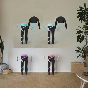 Ensemble 3 pièces pour filles de 6 à 14 ans : haut court imprimé, soutien-gorge et leggings taille haute respirants pour yoga, fitness, entraînement, sport, danse et gymnastique - Product Image 3