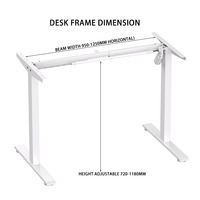 Bureaux de travail ergonomiques réglables en hauteur NBHY à prix d'usine pour espaces commerciaux et bureaux, table élévatrice à moteur unique