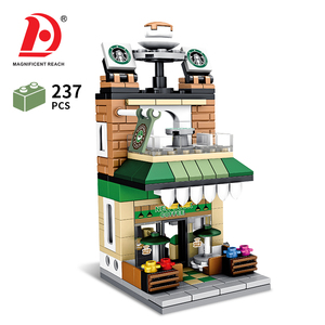 Kit de blocs de construction City Mini Street View Coffee House, 237 pièces, briques compatibles, jouet éducatif, <span class=keywords><strong>puzzle</strong></span> d'assemblage, jouets DIY - Product Image 1