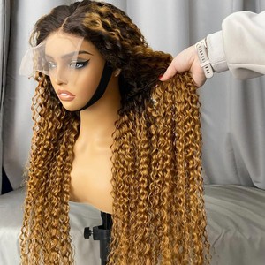 Perruque de cheveux humains ondulés brun roux auburn, avec dentelle HD 13x6, sans colle, pré-épilée - Product Image 2
