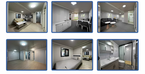 Erweiterbares 4-Zimmer Sandwich-Panel Stahl-Containerhaus mit Wasserdichtem Design 40ft <span class=keywords><strong>Outdoor</strong></span> Mobile Hotel Villa - Product Image 3