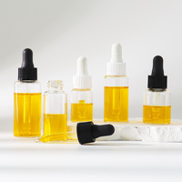HOPECK 10/15/20/30ML Bouteille en verre pour sérums et huiles essentielles avec compte-gouttes en plastique 18/410 Les Line Collar Pipette pour gouttes oculaires