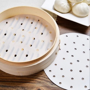 Baking Dim Sum Steamer Giấy Nướng Tròn Không Khí Nồi Chiên Hấp Giấy Để Hấp, Đục Lỗ Giấy Hấp - Product Image 3