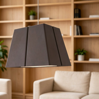 Abat-jour suspendu acoustique en PET à facettes, en fibre de polyester, absorbant le son, pour la maison et les espaces commerciaux