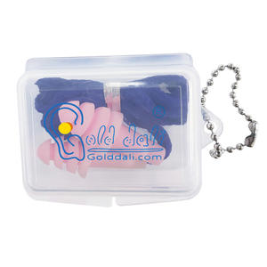 Großhandel wieder verwendbare Silikon schnur gebundene Ohr stöpsel mit benutzer definierten Logo-Fall wasserdichten Lärmschutz zum Schwimmen - Product Image 4