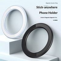 Anneau magnétique puissant en alliage de zinc compatible, le plus vendu, pour utilisation au lit ; support magnétique adhésif sans trace pour téléphone, fixation murale