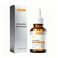 Sérum Éclaircissant à l'Acide L-Ascorbique - Glucane, Niacinamide, Acide Hyaluronique, Soin Végétalien Anti-Teint Terne pour un Éclat Radieux 30ml Visage & Cou