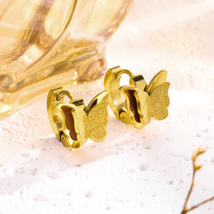 New 3pcs/<b>Set</b> Stainless Steel Fashionable Design 18k Gold Plated Butterfly Necklace Earring <b>Bracelet</b> Butterfly Jewelry <b>Set</b> - Product Image 6