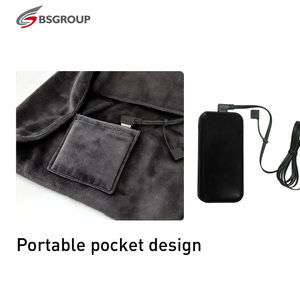 <span class=keywords><strong>Couverture</strong></span> <span class=keywords><strong>chauffante</strong></span> en flanelle USB avec 8 zones de chaleur et contrôle de température, châle électrique rechargeable portable pour le camping et l'extérieur - Product Image 3