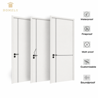 Porte intérieure moderne en bois massif sur mesure avec isolation thermique et surface finie pour chambre, villa, appartement