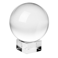 Boule de cristal K9 transparente avec support, accessoire pour objectif photo, gravée au laser, boules décoratives Feng Shui pour des prises de vue magiques et des cadeaux