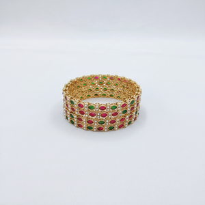 PADMAWATI Private Limited Indian Traditional Luxury Tungsten Gold Plated High Quality Multi Color <b>Bangles</b> Set Wedding Party Gift - Product Image 2
