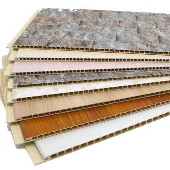 PVC bảng điều khiển với gỗ/đá cẩm thạch/Kết cấu thiết kế nhiều lớp PVC Panel tường Bảng điều khiển cho Trang chủ Deco