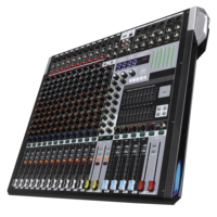 Consola Mezcladora de Audio Profesional X10 de 14/10 Canales, Controlador de DJ con Ecualizador de 4 Bandas, MP3, Bluetooth, Procesador de 99 Efectos, Construcción Metálica