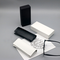Ensemble d'emballage pour lunettes avec logo personnalisé, étui rigide pour lunettes avec boîte extérieure, pochette en microfibre et chiffon de nettoyage, coffret cadeau pour lunettes de soleil