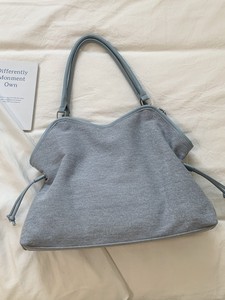 New <b>Vintage</b> Style Girls' Shoulder Bag with Two Straps Portable Tote Bag and Letter Pattern Jeans for Daily Use and Travel - Product Image 5