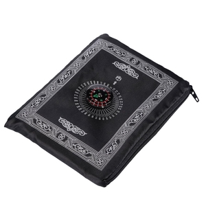 <span class=keywords><strong>Tapis</strong></span> de prière musulman étanche Portable <span class=keywords><strong>tapis</strong></span> avec <span class=keywords><strong>boussole</strong></span> Vintage motif islamique Eid décoration cadeau poche taille sac fermeture éclair Style - Product Image 5