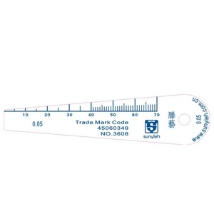 Calibrador de Espessura de Plástico de Alta Dureza 0.05-1.5mm 18 Folhas Alta Precisão 70mm de Comprimento Transparente - Product Image 5