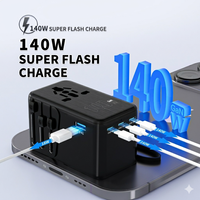 Adaptateur de voyage universel 35W GaN PD pliable, prêt à être expédié, livraison rapide dans le monde entier, adaptateur de voyage pour les voyageurs fréquents