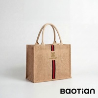 Sac fourre-tout en toile de jute réutilisable, grand format, pour pique-nique en extérieur, avec poignées, idéal pour le transport et le rangement, éco-responsable, vente en gros