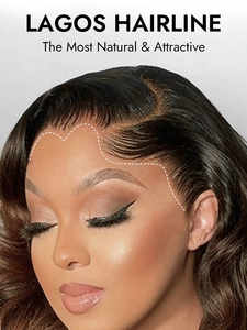 Perruques de cheveux bruts vietnamiens avec point culminant Lagos Hairline Ombre Brown Body Wave 13x6 HD Lace Frontal Wig Side Part Human Hair - Product Image 3