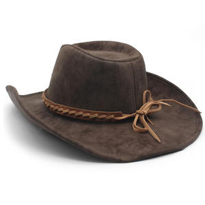 Sombrero de Fieltro Estilo Western de Cuero PU al por Mayor, Transpirable, de Secado Rápido, para Exteriores, con Logotipo Personalizado, Color Personalizado, Hecho a Mano, Unisex, Clásico - Product Image 3