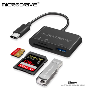 Nhà máy trực tiếp ABS nhựa USB C đọc thẻ otg2.0 SD/TF SD TF Bộ nhớ đầu đọc thẻ - Product Image 5