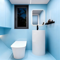Maison capsule intelligente préfabriquée modulaire mobile de luxe, anti-corrosion et durable, pour extérieur, contrôlée par la voix