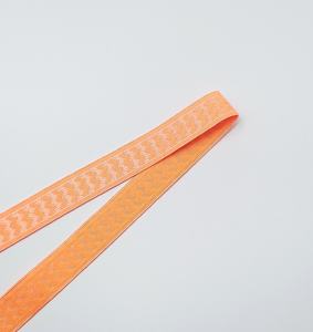 Logo imprimé fabrication ruban élastique de largeur personnalisée 19mm tissu Organza respectueux de l'environnement couture artificielle face noire - Product Image 2