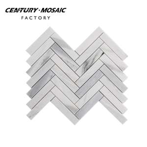 Centurymosaic - Nuevo Mosaico de Mármol Blanco Pulido Lasa Bianco al por Mayor, Diseño de Mosaico para Baño, Cocina, Pared y Suelo - Product Image 4
