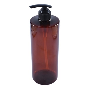Rỗng <span class=keywords><strong>1</strong></span> Lít Amber PET Nhựa Dispenser Chai Với Lotion Bơm - Product Image 5