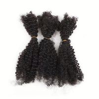 Cheveux humains brésiliens 100% Remy en gros, haute qualité, bouclés crépus, en vrac, double trame machine, pour tresses, dreadlocks et torsades, teints