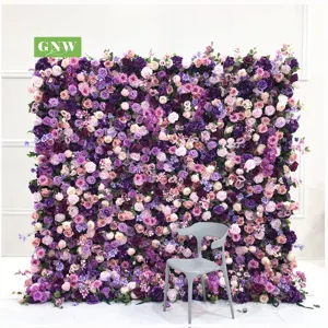 GNW Seiden blume und Farn pflanzen Hochzeits hintergründe Wand blumen dekoration künstliche grüne Blumen wand