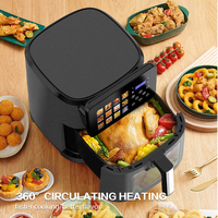 Four à Air Chaud Électrique Carré Moderne 10L avec Écran LCD et Contrôle Numérique pour Rôtir, Cuire et Cuisson Sans Huile – Idéal pour Hôtels